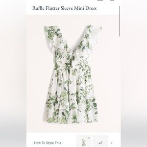 Ruffle flutter sleeve mini dress